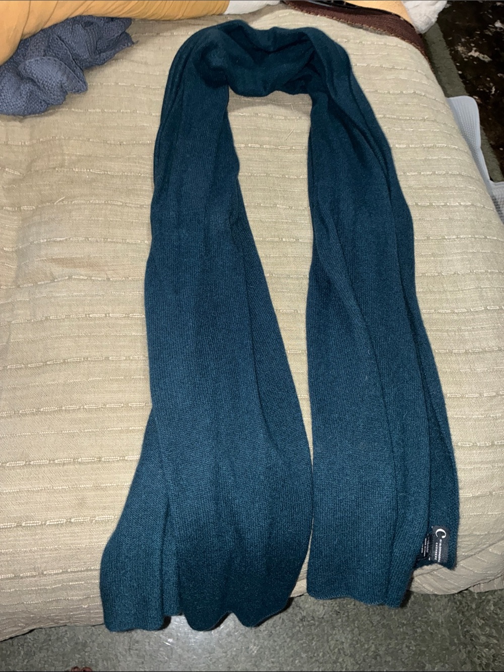 Bloomingdale's Teal Knit Scarf